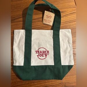 NWT- Trader Joe’s Mini Canvas Tote Bag New Limited Edition